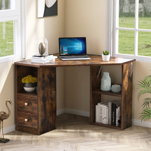 Rustic L Desk