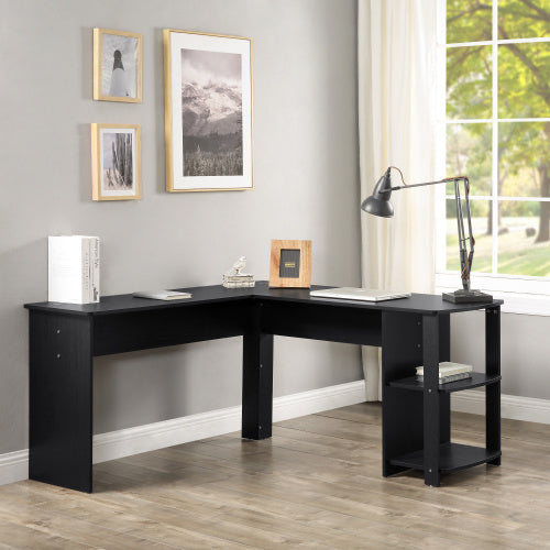 Black L-Shaped Desk