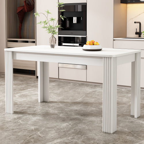 Wooden Dining Table for 4 – Modern Rectangular Kitchen Table for Small Spaces