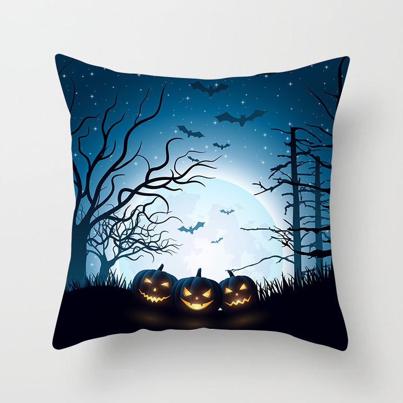 Halloween Pumpkin Pillowcase 45x45cm – Spooky Home Decor Cushion Cover