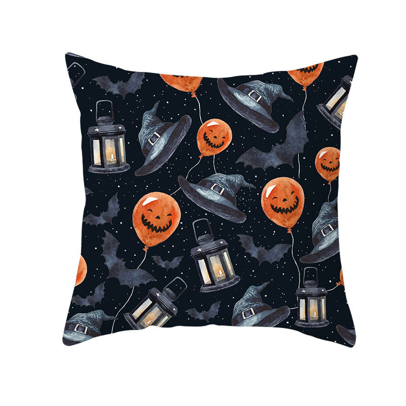 Halloween Pumpkin Pillowcase 45x45cm – Spooky Home Decor Cushion Cover