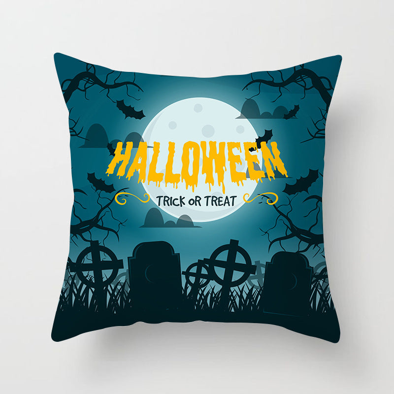 Halloween Pumpkin Pillowcase 45x45cm – Spooky Home Decor Cushion Cover