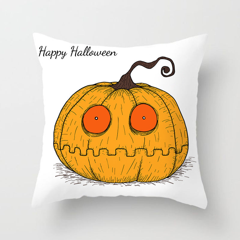 Halloween Pumpkin Pillowcase 45x45cm – Spooky Home Decor Cushion Cover