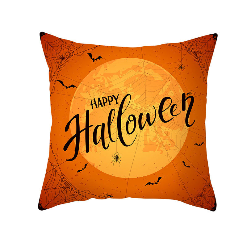 Halloween Pumpkin Pillowcase 45x45cm – Spooky Home Decor Cushion Cover