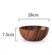 Natural Wooden Bowl – Handcrafted Fruit, Salad & Snack Bowl