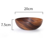 Natural Wooden Bowl – Handcrafted Fruit, Salad & Snack Bowl