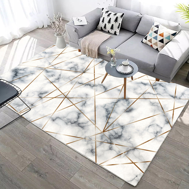 Modern Geometric Living Room Rug – Soft Bedroom & Sofa Area Carpet