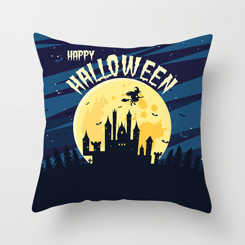 Halloween Pumpkin Pillowcase 45x45cm – Spooky Home Decor Cushion Cover