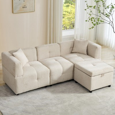 Beige L Sofa