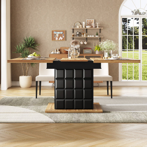 Telescopic Extendable Dining Table – Modern Foldable Kitchen Table for 4–6 People