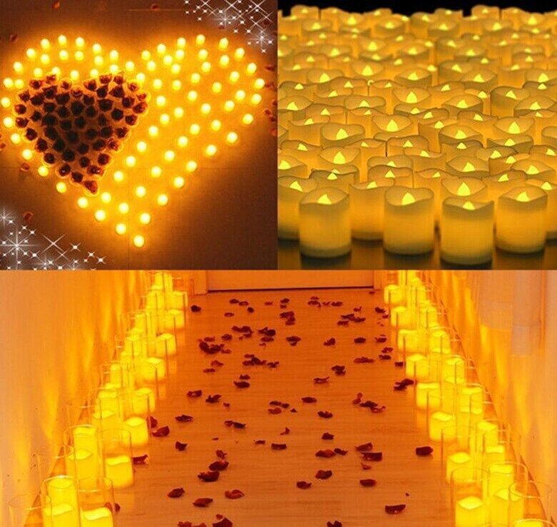 24PCS Led Tea Lights Candles - LED FLAMELESS Battery Operated Wedding & Party Decor