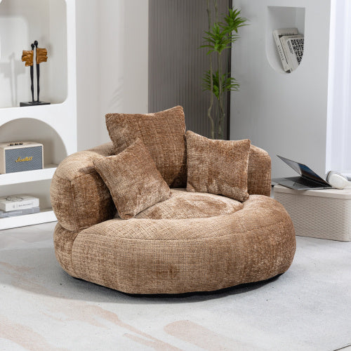 Large Lazy Sofa Chair – Modern Bean Bag Lounger with Cushions for Living Room