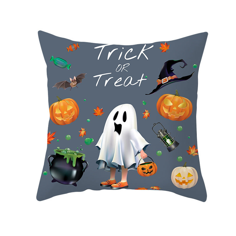Halloween Pumpkin Pillowcase 45x45cm – Spooky Home Decor Cushion Cover