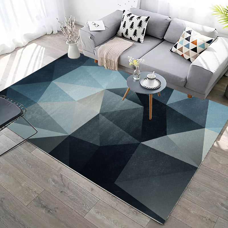 Modern Geometric Living Room Rug – Soft Bedroom & Sofa Area Carpet