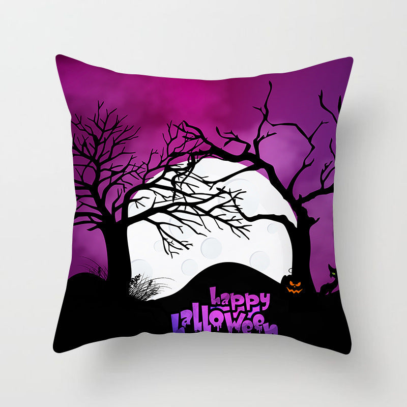 Halloween Pumpkin Pillowcase 45x45cm – Spooky Home Decor Cushion Cover
