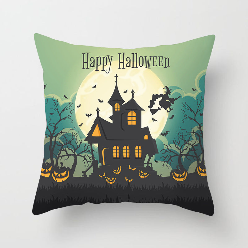 Halloween Pumpkin Pillowcase 45x45cm – Spooky Home Decor Cushion Cover