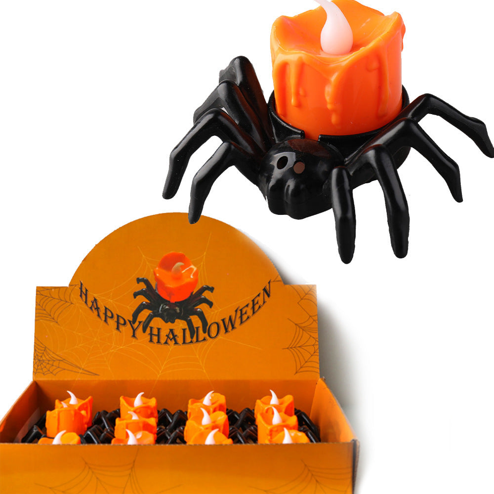 Halloween Spider Candle Holder – Scary Candlestick Decoration with Eyeball Candle