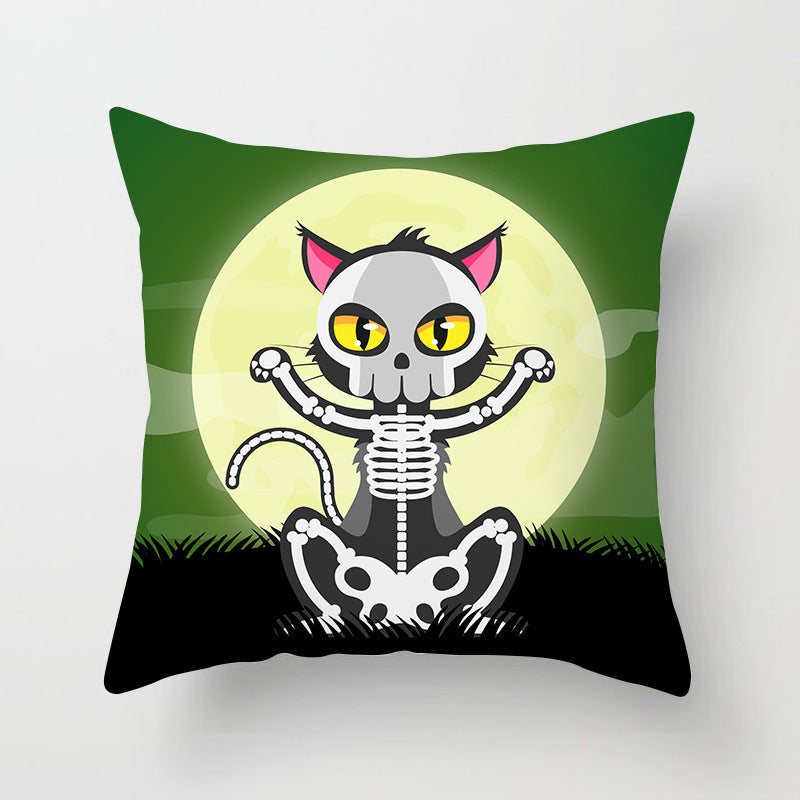 Halloween Pumpkin Pillowcase 45x45cm – Spooky Home Decor Cushion Cover