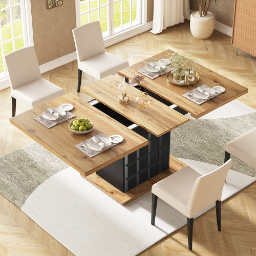 Telescopic Extendable Dining Table – Modern Foldable Kitchen Table for 4–6 People