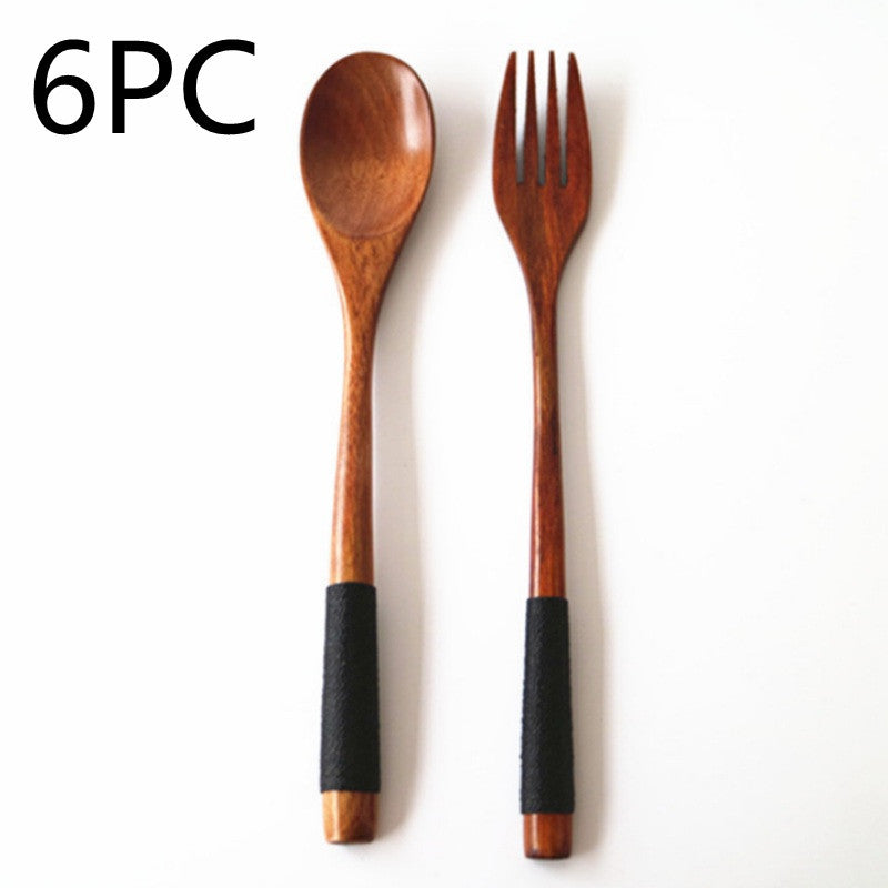 Wooden Cooking Utensils Set – Spoons & Forks for Kitchen Use