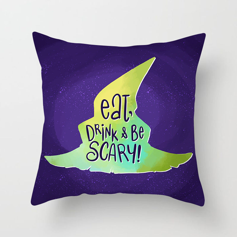 Halloween Pumpkin Pillowcase 45x45cm – Spooky Home Decor Cushion Cover