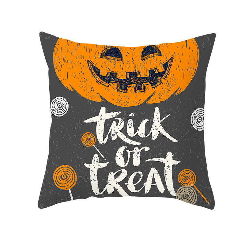 Halloween Pumpkin Pillowcase 45x45cm – Spooky Home Decor Cushion Cover