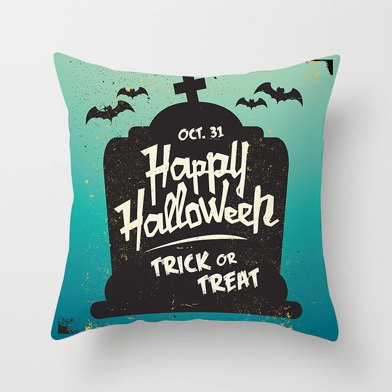 Halloween Pumpkin Pillowcase 45x45cm – Spooky Home Decor Cushion Cover