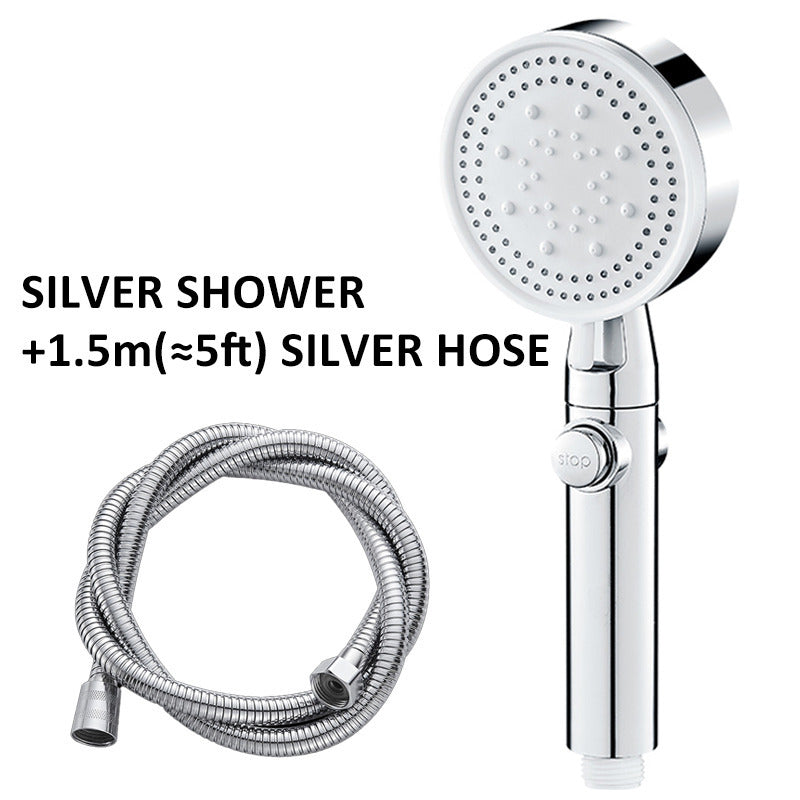 High Pressure Shower Head – 5 Modes Water Saving Handheld Spray with Hose