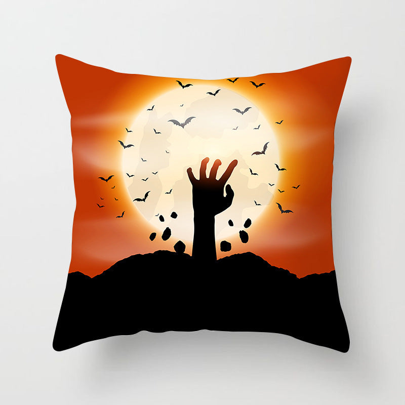 Halloween Pumpkin Pillowcase 45x45cm – Spooky Home Decor Cushion Cover
