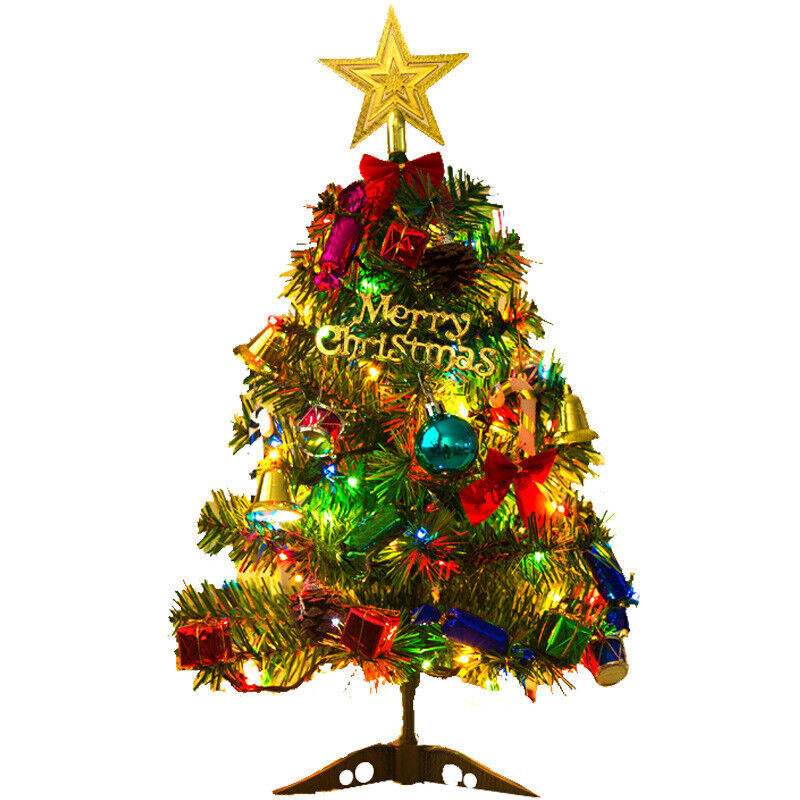 60cm Tabletop Christmas Tree - Artificial Mini Tree with Led Lights