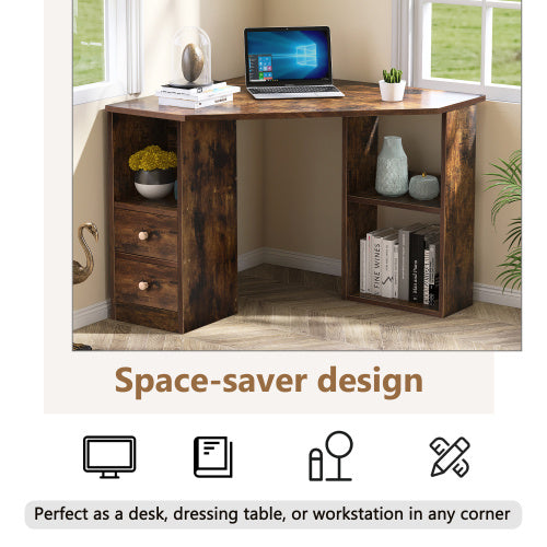 Rustic L Desk