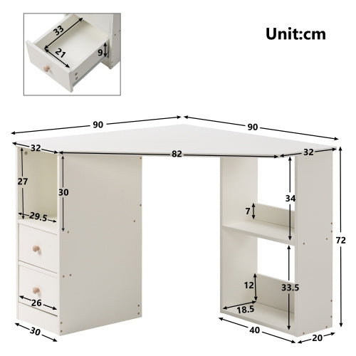 White Corner Desk