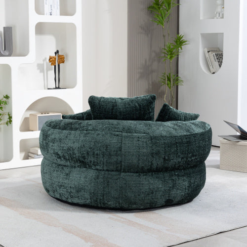 Large Lazy Sofa Chair – Modern Bean Bag Lounger with Cushions for Living Room