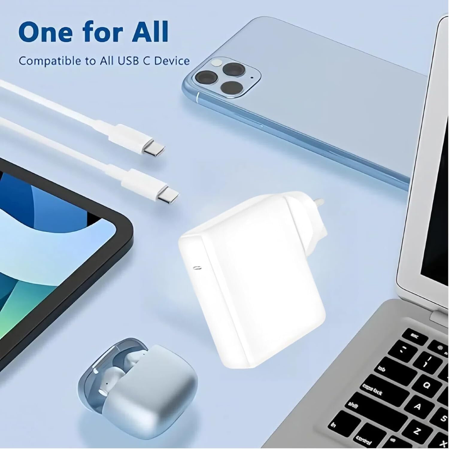 87W USB C Type C Fast Charger Power Adapter Compatible With IPhone  Book Pro Uk Plug