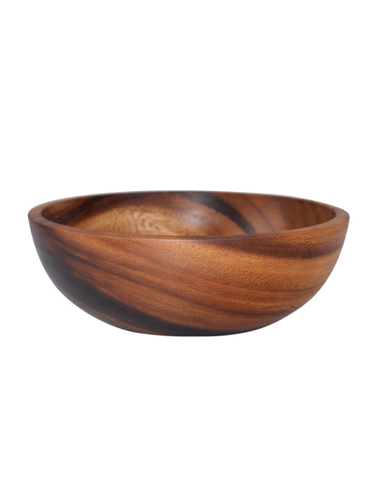 Natural Wooden Bowl – Handcrafted Fruit, Salad & Snack Bowl