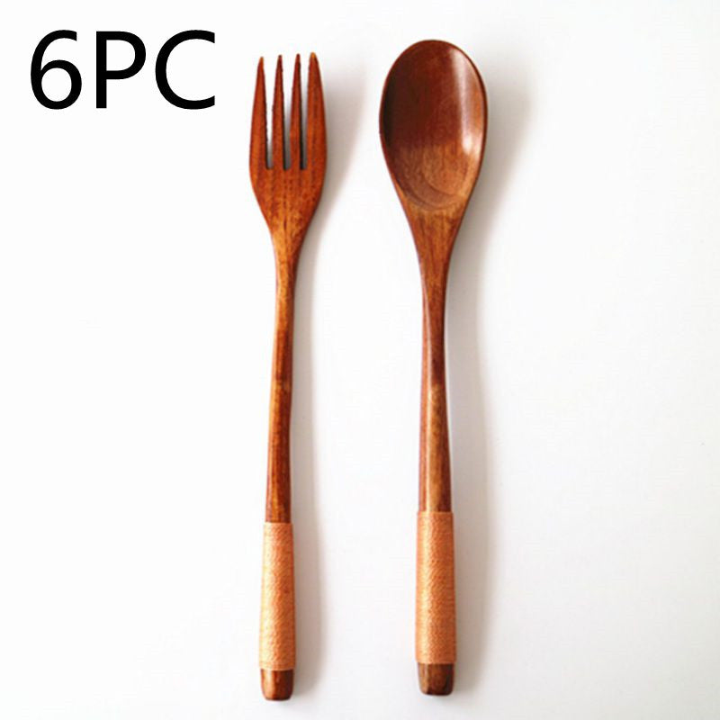 Wooden Cooking Utensils Set – Spoons & Forks for Kitchen Use