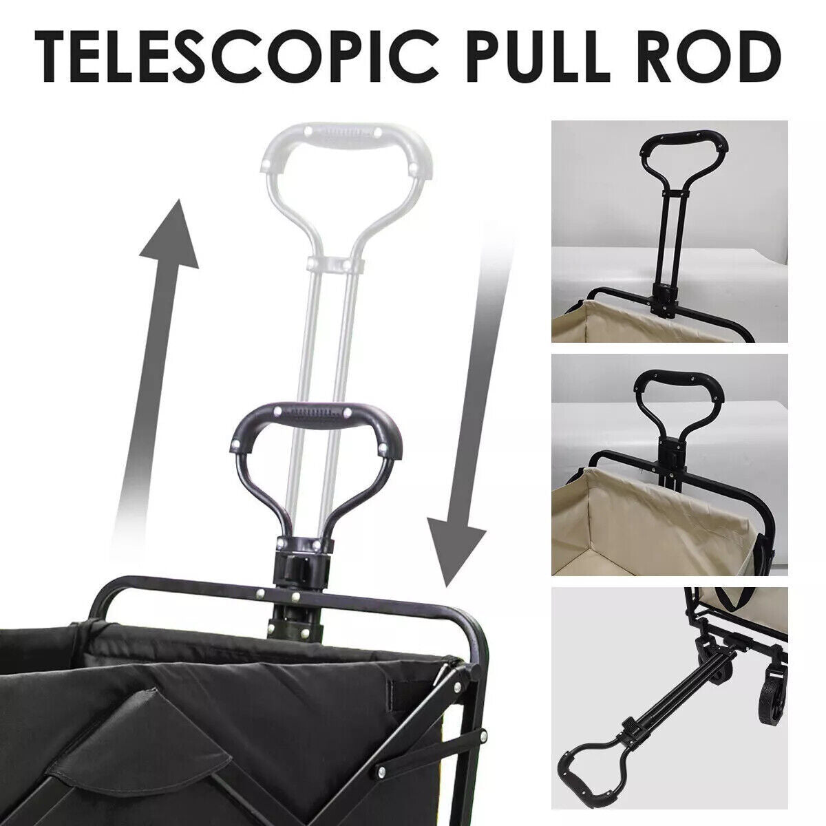 Foldable Outdoor Trolley Cart - Heavy-duty for Garden, beach & Camping (UK Stock)
