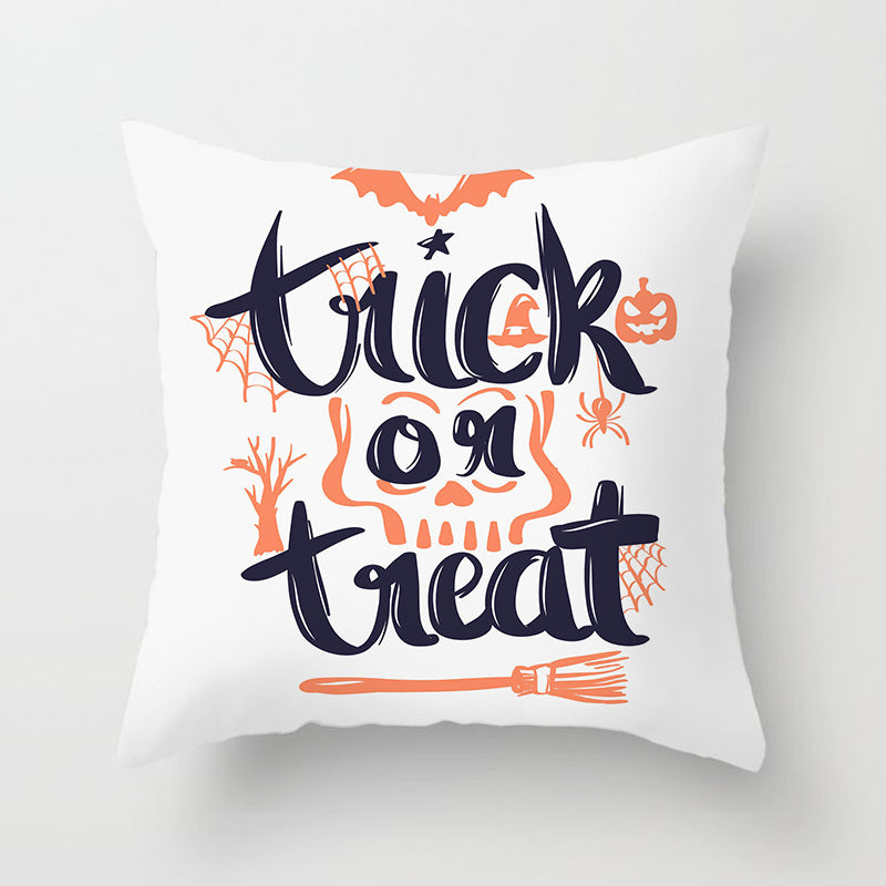 Halloween Pumpkin Pillowcase 45x45cm – Spooky Home Decor Cushion Cover