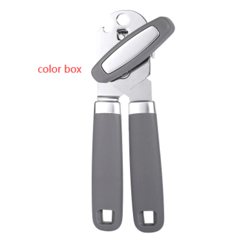 Stainless Steel Can Opener with Ergonomic Handle – Multifunctional Kitchen Tool