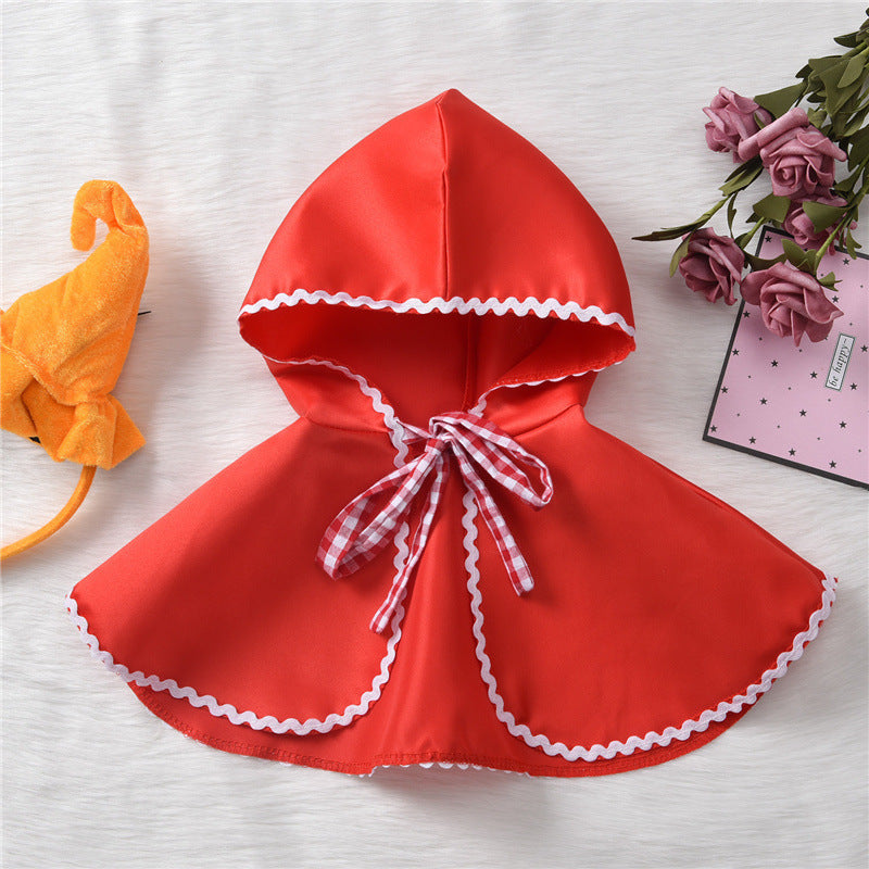 Kids Little Red Riding Hood Halloween Costume – Red Cape & Dress Outfit