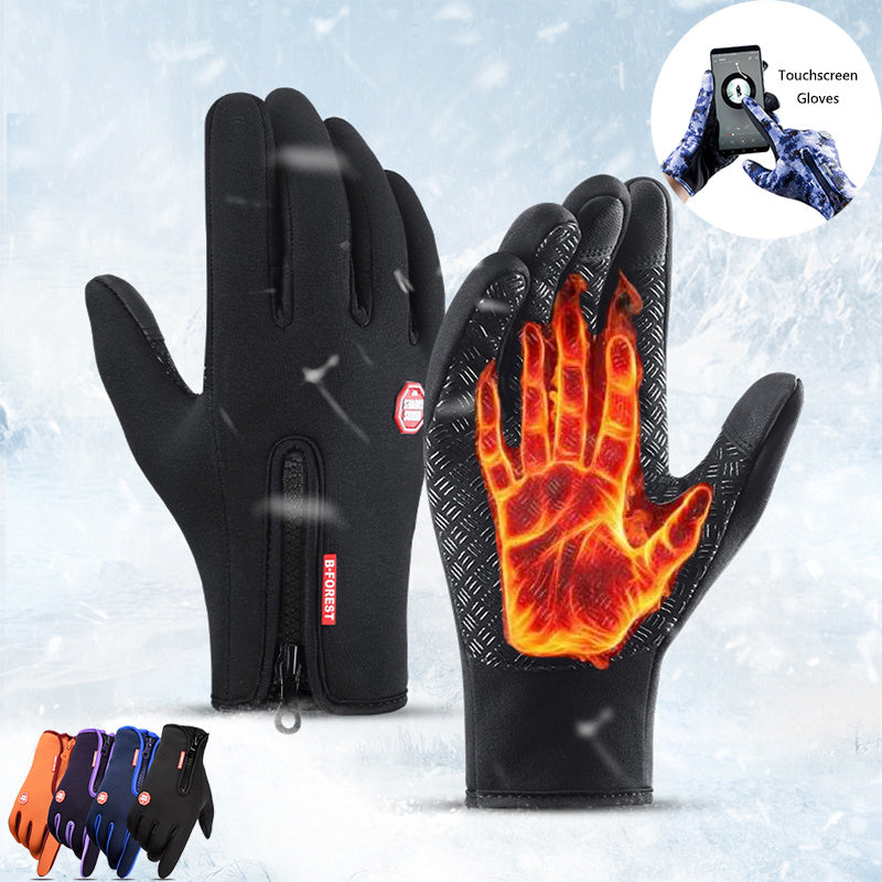 Winter Touchscreen Gloves - Waterproof & Windproof Fleece Gloves for Biking, Hiking and Outdoor Sports