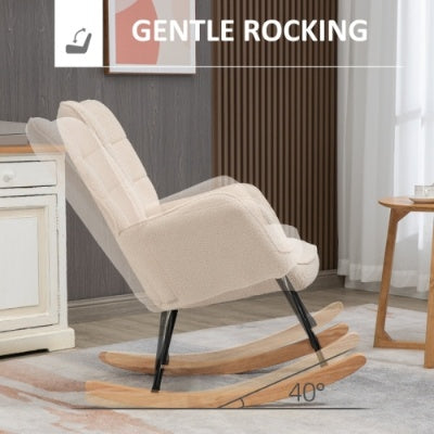 Modern Rocking Chair with Cushion – Cozy Living Room & Nursery Armchair