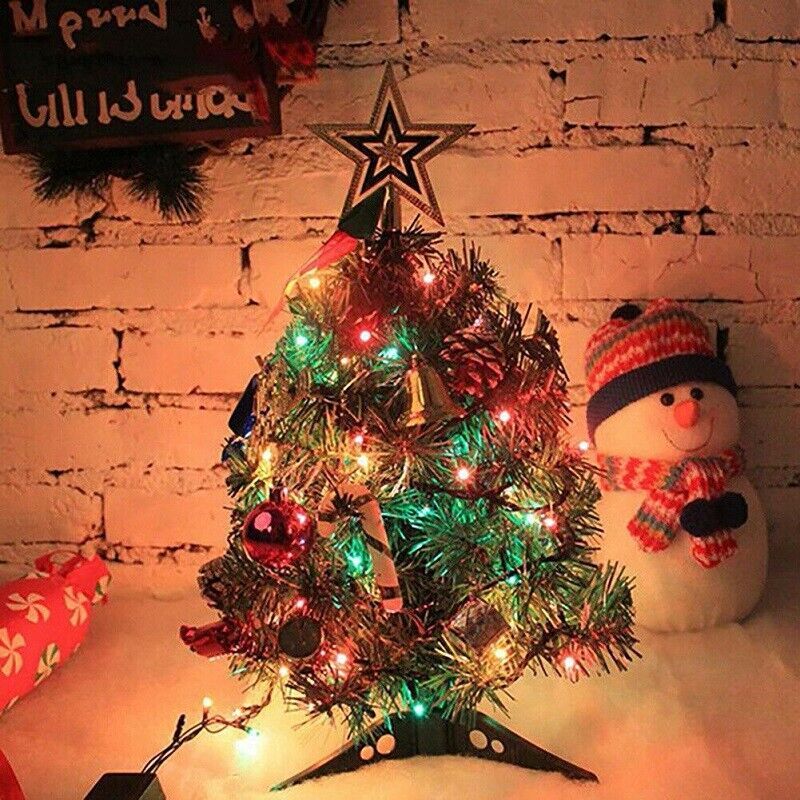 60cm Tabletop Christmas Tree - Artificial Mini Tree with Led Lights