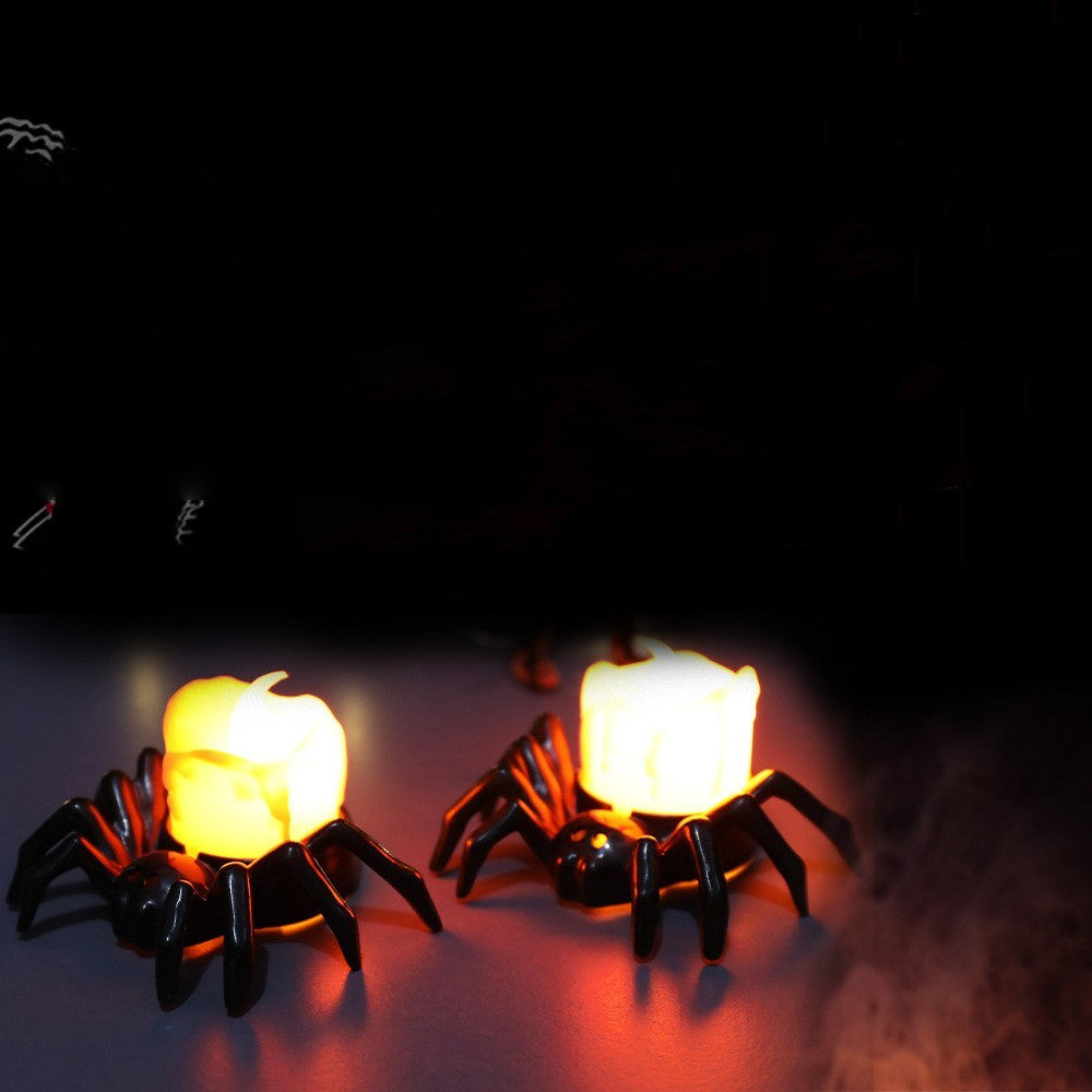 Halloween Spider Candle Holder – Scary Candlestick Decoration with Eyeball Candle