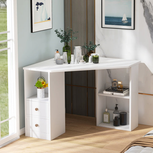 White Corner Desk
