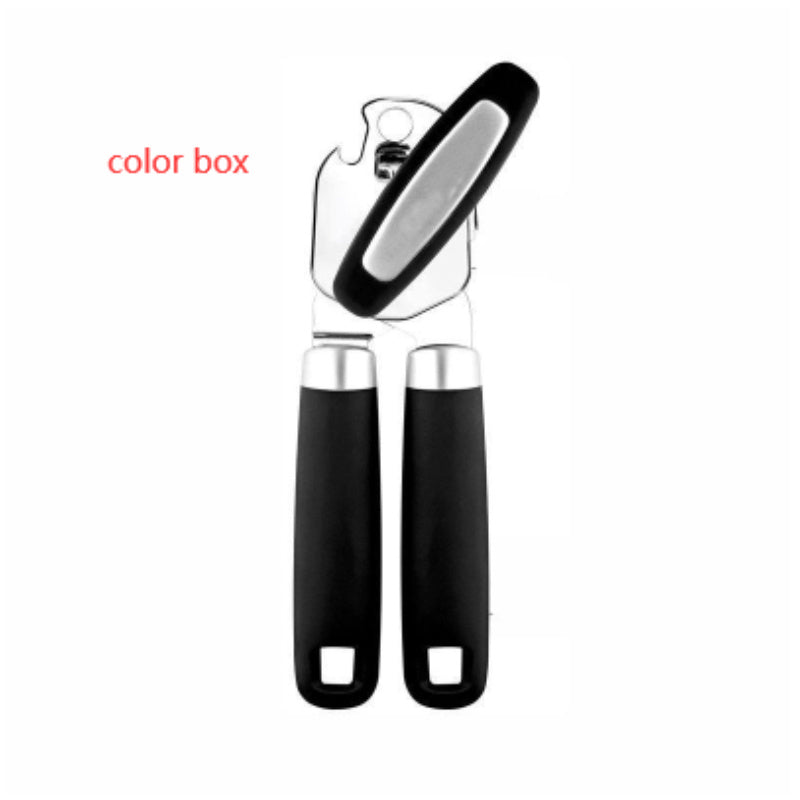 Stainless Steel Can Opener with Ergonomic Handle – Multifunctional Kitchen Tool