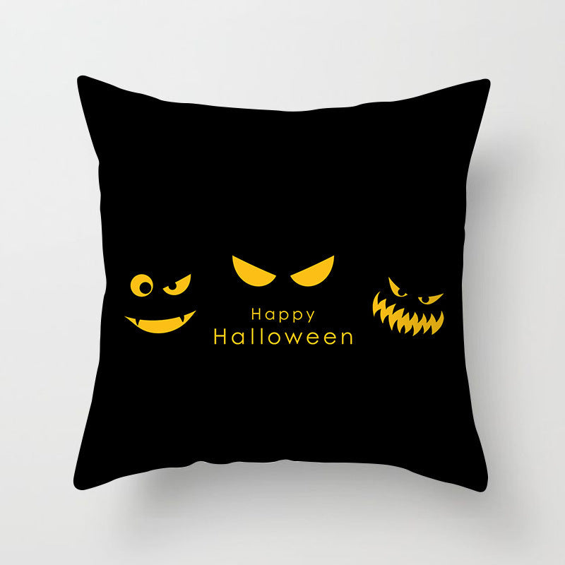 Halloween Pumpkin Pillowcase 45x45cm – Spooky Home Decor Cushion Cover