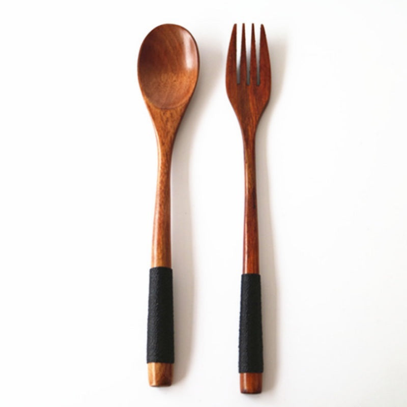 Wooden Cooking Utensils Set – Spoons & Forks for Kitchen Use
