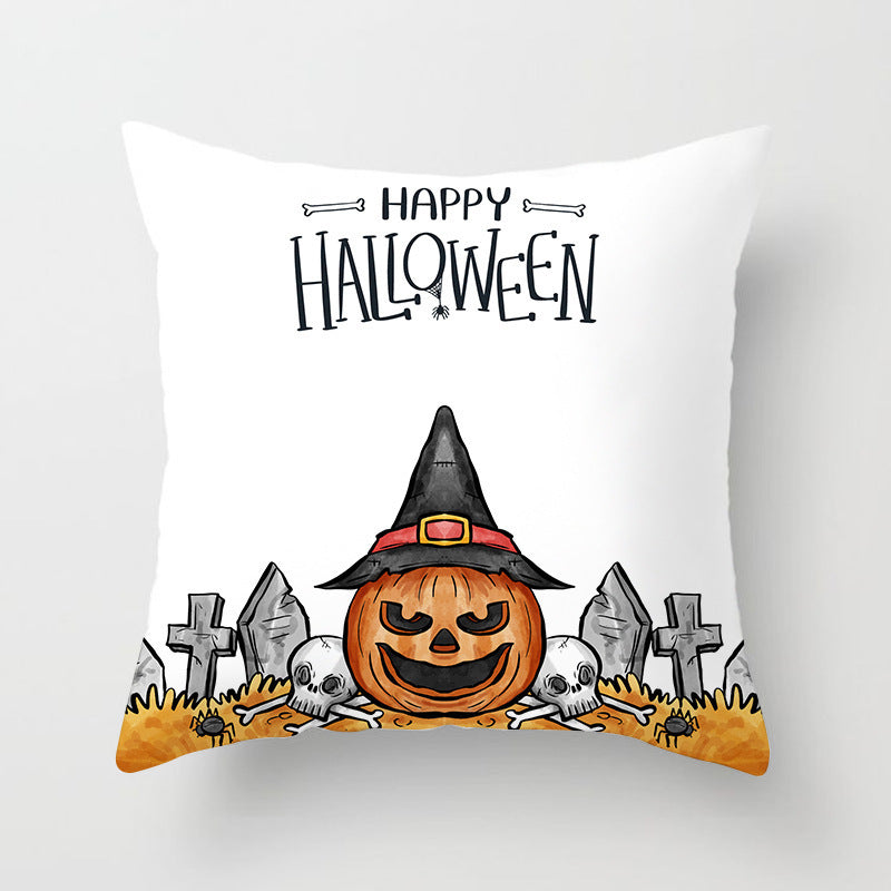 Halloween Pumpkin Pillowcase 45x45cm – Spooky Home Decor Cushion Cover