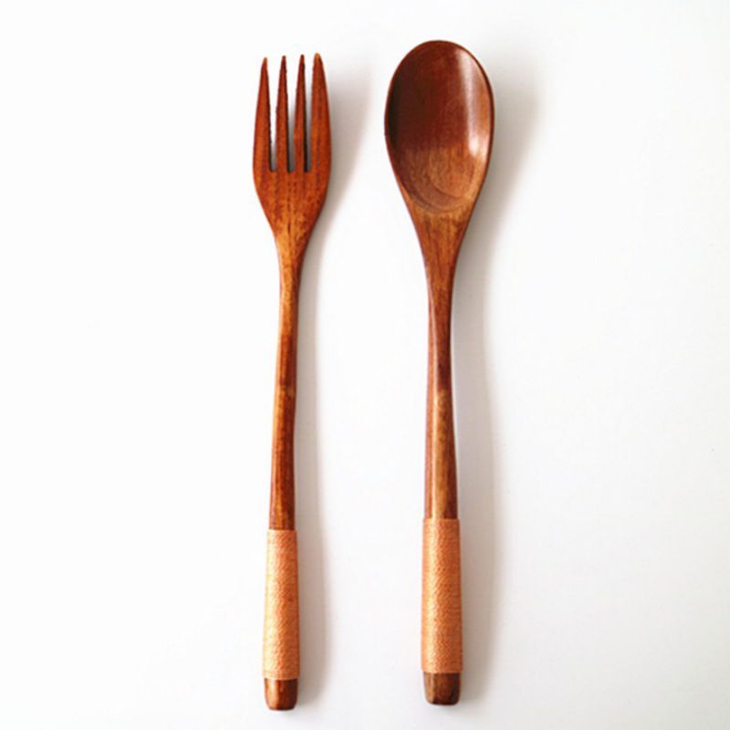 Wooden Cooking Utensils Set – Spoons & Forks for Kitchen Use